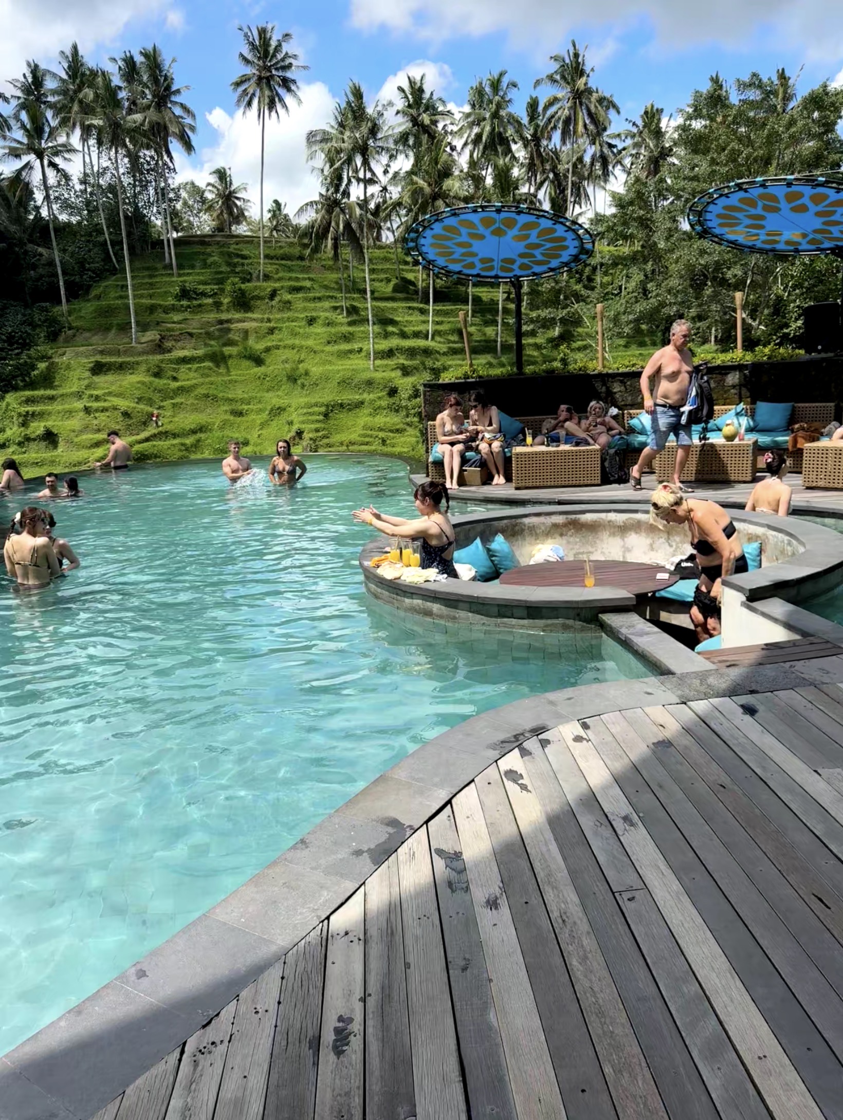 Cretya’s pools above Ubud rice terraces